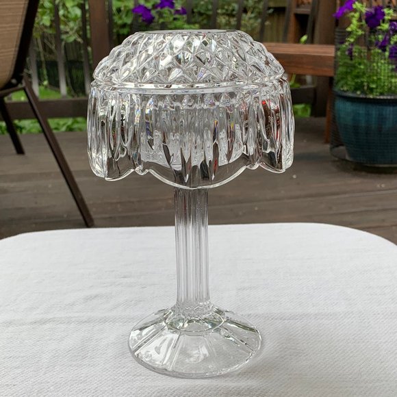 Vintage 2 Piece Crystal Pedestal Tea Light/Votive Candle Holder - Picture 2 of 11
